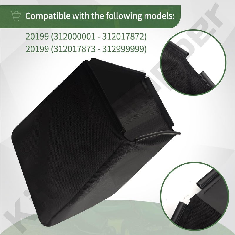 KitchenKipper 121-5770 Lawn Mower Grass Bag for Toro 30" Time Master Grass Catcher Lawnmower, Fits Models 20199 223CC 20200 20975 20976 21199HD 21810 - Only Bags are Included, No Mower Frame - Image 3
